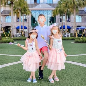 Disney Animator’s Collection Pink and Cream Tulle Ballerina Dress/Leotard - 5/6